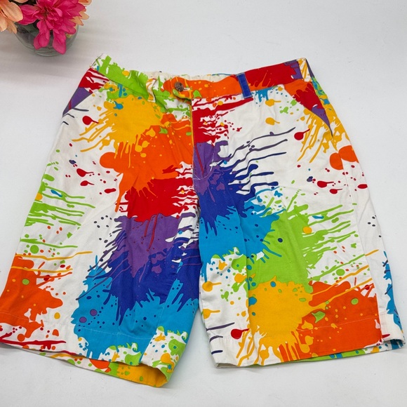 Loudmouth Other - Loud Mouth Colorful Splash Men's Golf Shorts Size 32